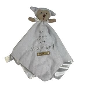 His Gem Lovey Lamb Security Blanket Baby The Lord is My Shepherd Psalms 23 Satin